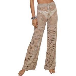 Dames Bikini Cover-Up Broek transparant met hoge taille