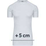 Beeren Heren T-shirt – 100% Katoen – Wit – Extra Lang (+5 cm) – Ronde Hals - Maat XL