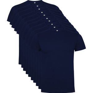 10 Pack Roly Dogo Heren T-Shirt 100% katoen Ronde hals Donker Blauw Maat 3XL
