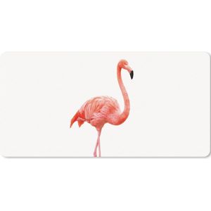 Muismat XXL - Bureau onderlegger - Bureau mat - Flamingo - Roze - Vogel - Meisjes - Jongens - Kind - 90x45 cm - XXL muismat