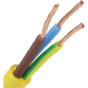 Dynamic pur kabel H07BQ-F 3x4mm2 geel per rol 100 meter