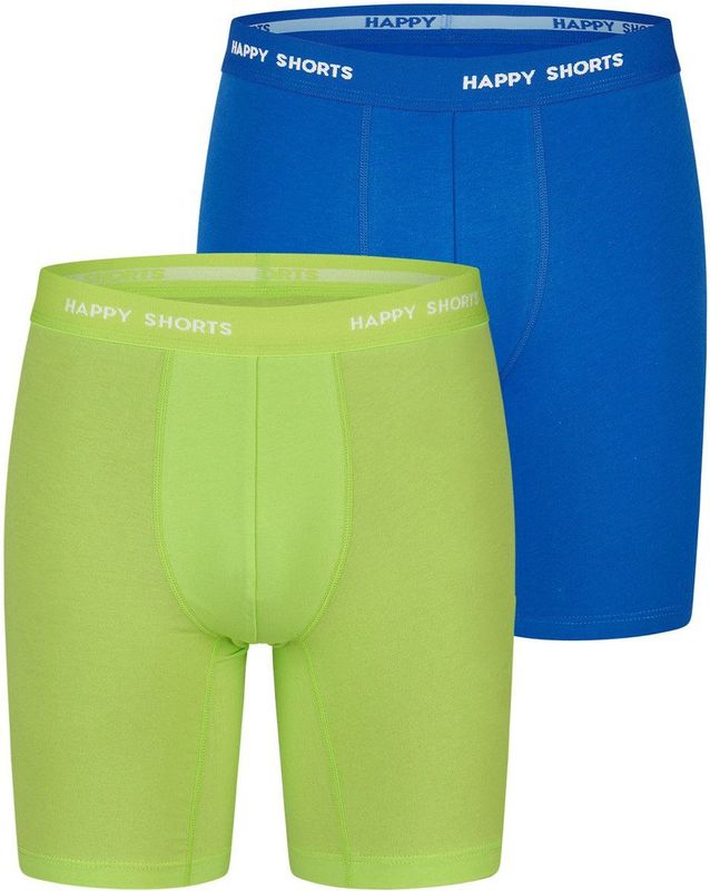 Happy Shorts - Retro Boxer - Neon - 2er-Pack - Long Boxershorts