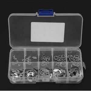 120 Stks 304 Rvs E Clip Behoud Snap Ring Circlip Kit 1.5Mm-10Mm Kit met Circlips
