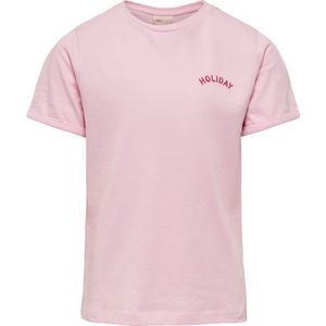 Only t-shirt meisjes - roze - KOGnaomi - maat 110/116