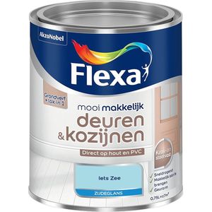 Flexa - Mooi Makkelijk Deuren & Kozijnen Zijdeglans - Muurverf - Iets Zee - Mengverf - 0.75 Liter