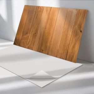 Wallfluent Vinyl Wandpaneel - Houten bordstructuur PVC Muurpaneel - 100 cm x 50 cm - Bruin PVC wandpaneel - 1 stuk - Rechthoekig Wandbekleding Vinyl - Texturen Wandpaneel - Zelfklevende Wandbekleding - Wandpaneel Keuken en Badkamer