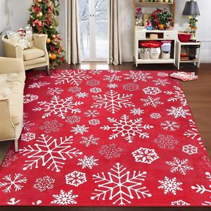 Machinewasbaar tapijt kerstdecoratie rood groot vloerkleed mat voor woonkamer slaapkamer Boho tapijt korte vloermat beddengoed opvouwbaar antislip tapijt 160 x 230 cm rood