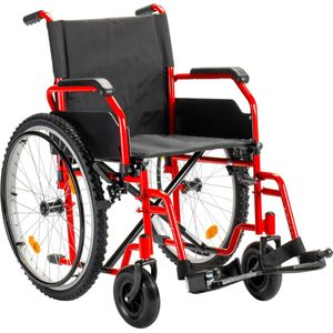 Sky Offroad rolstoel met luchtbanden - Mountainbike banden - Rood - Inklapbaar / opvouwbaar - Zitbreedte 46 cm