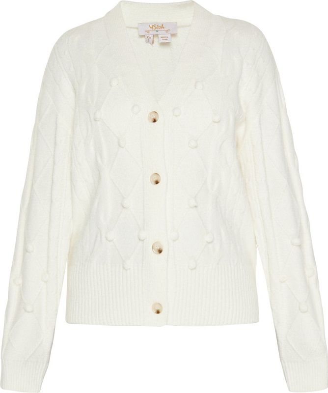 usha - FESTIVAL - Gebreid Vest - Offwhite