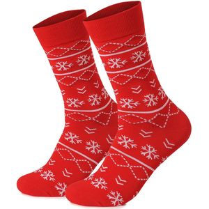 Kerstsokken - 20 cm hoog - 20 cm voetlengte - 8,5 cm breed - zweetabsorberend en geurbestendig - unisex - herfst/winter - dragen bij aan de kerstsfeer - geschikt als cadeau of voor persoonlijk gebruik