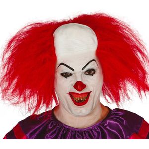 Fiestas Guirca - Pruik Clown bovenop kaal met rood haar - Carnaval - Carnaval pruik - Carnaval accessoires - Pruiken