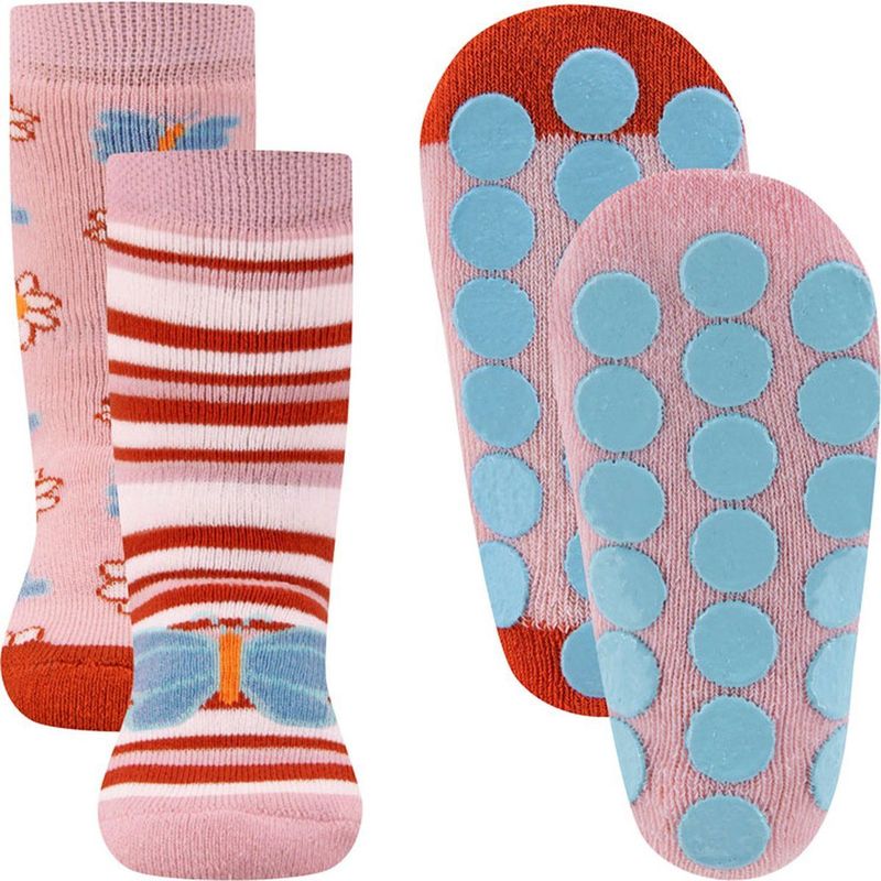 Ewers - Antislipsokken - Roze - 2-Pack - Antislipnoppen