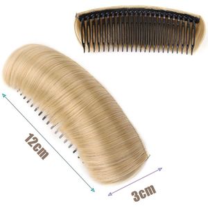 Pruiken, gewatteerde wortel kammen model, gewatteerde hoog volume volume pluis gewatteerde haar applicator, gewatteerde hoofd hoofd gewatteerde wortels, pruik stuk voor het voorhoofd uitgebreid, stijl 4