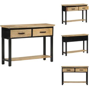 vidaXL Wandtafel - Wandtafels - Tafel - Haltafel - Wandtafel 110x30x75 cm massief ruw mangohout