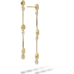 Casa - PO.0099.00 - Oorbellen - Goudkleurig - Pearly Pebbles Duo