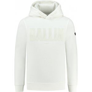 Ballin Amsterdam - Jongens Slim fit Sweaters Hoodie LS - Off White - Maat 6