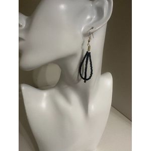 Zwarte kralen oorbellen | Moederdag | Verjaardagscadeau| Cadeautje| Valentijnsdag| Kado | sieraden | vaderdag | oorbellen | oorsieraden