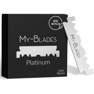 My-Blades Platinum Single-Edge Razor Blades (100 Pieces) | Single Edge Razor Blades