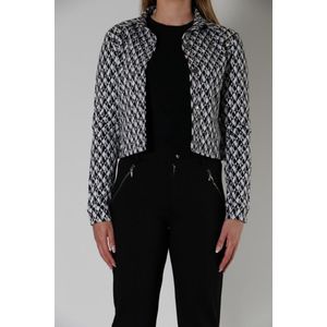 New Star dames korte jas - Dorian - zwart/wit ruit - maat 3XL