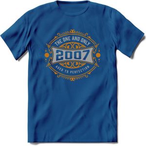 2007 The One And Only T-Shirt | Goud - Zilver | Grappig Verjaardag  En  Feest Cadeau | Dames - Heren | - Donker Blauw - XL
