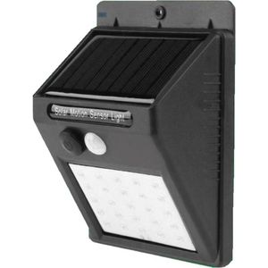 Hofftech Solar LED wandlamp - met PIR sensor - IP65 - weerbestendig - oplaadbaar