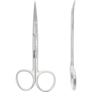 MEDLUXY® - Gezichtshaar Schaar 10.5 cm – RVS – Voor Wenkbrauw, Neus, Snor, Baard & Oor – Gebogen Schaarbladen – Rechtshandig