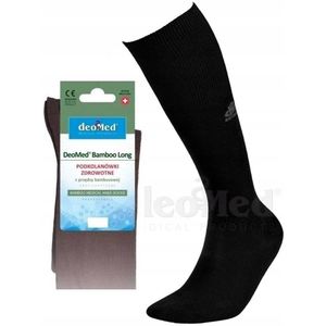 DeoMed Bamboo Long Sokken Heren - Zwart - Maat 43-46