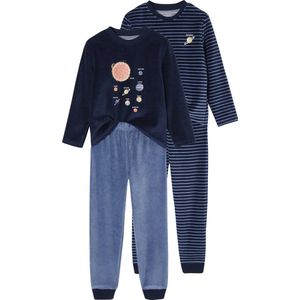 Vertbaudet Set van 2 "ruimte" fluwelen pyjama's voor jongens