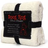 Snug Rug - Sherpa - Fleece Deken - Creme Wit - Plaid