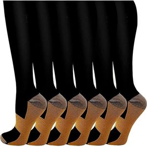 6 paar Compressiekousen voor Hardlopen - Compressie Sokken - Compressiekousen / Steunkousen Unisex - Steunkousen - Voor Dames En Heren - 35-48cm