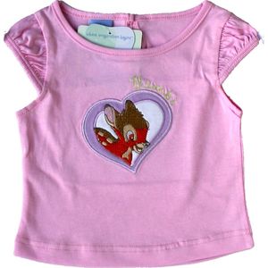 Disney Baby - Meisjes Kleding - T-shirt - Bambi - Roze - Maat 62
