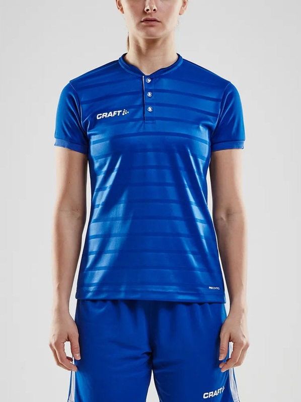 Craft - Pro Control Button Jersey W 1906696 - Sportshirt - Club Cobolt/White