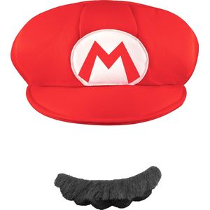 Vegaoo - Mario pet en snorvoor volwassenen