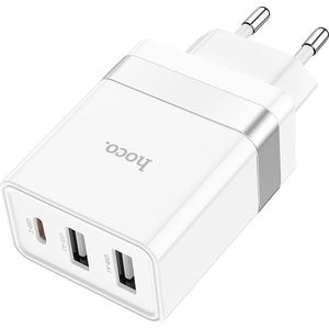 Hoco N21 Smartphone oplader - Snellader 2 x USB + USB-C - QuickCharge 3.0 - PD20W