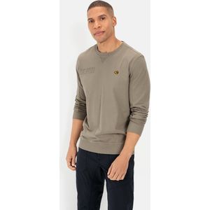 camel active Sweatshirt van gecertificeerd biologisch katoen - Maat menswear-XXL - Kakigroen