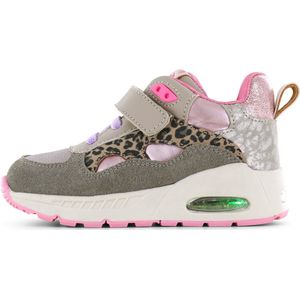 Sneakers | Meisjes | Taupe Leopard | Sportvoering | Shoesme | Maat 28