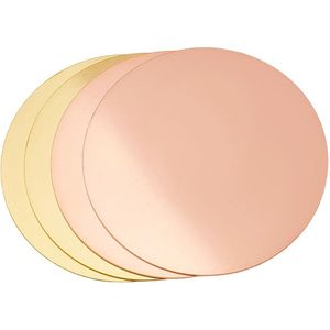 TRANKIELO® - Set van 4 Pure Koperen Platen – Ronde Messing Platen – 19 Gauge 1 mm Dikte – Ideaal voor Handwerk, Sieraden Reparatie en Industrie