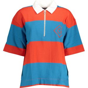 Rood katoenen poloshirt