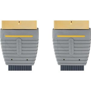 Bandridge 21pin platte scartkabel met vergulde contacten - 10 meter
