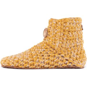 Kingdom of Wow - Sloffen Hoog Unisex Wol Barefoot Butterscotch Maat 42/43 - Handgemaakt