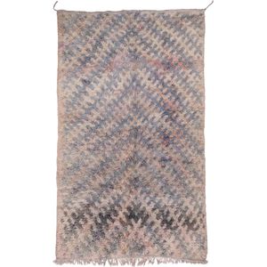 Vloerkleed Vintage - Marokkaans Vloerkleed - 300 x 180 cm - Handgemaakt, Kleurrijk & Uniek - Gemaakt van 100% wol - Hoogpolig Beni Mguild Tapijt