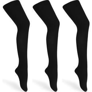 Merry Style Kinderen 3 Pack Panty - 60 DEN -Microvezel - Meisjes - Polyamide – Zwart/Zwart/Zwart – 92-98 – WL-010-3B