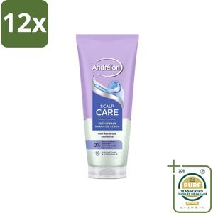 Andrélon – Shampoo Scrub – Anti Roos – 200 ml - Voordeelverpakking - 12 stuks - Roos - Hoofdhuid reinigen