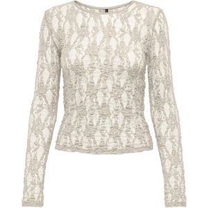 Only - Onlalba Lace Top - T-shirt - Decadent Chocolate - Dames