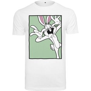 Merchcode Looney Tunes - Looney Tunes Bugs Bunny Funny Face Heren T-shirt - S - Wit