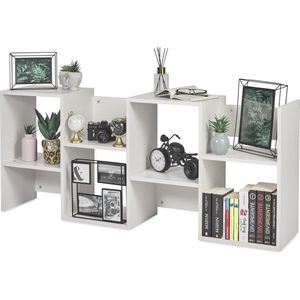 boekenplank, kunstzinnige moderne boekenkast, boekenrek, opbergrek planken boekenhouder organizer voor boeken,59.5 x 29 x 142 cm
