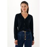 MEXX Gebreid vest 'Aralia'  zwart