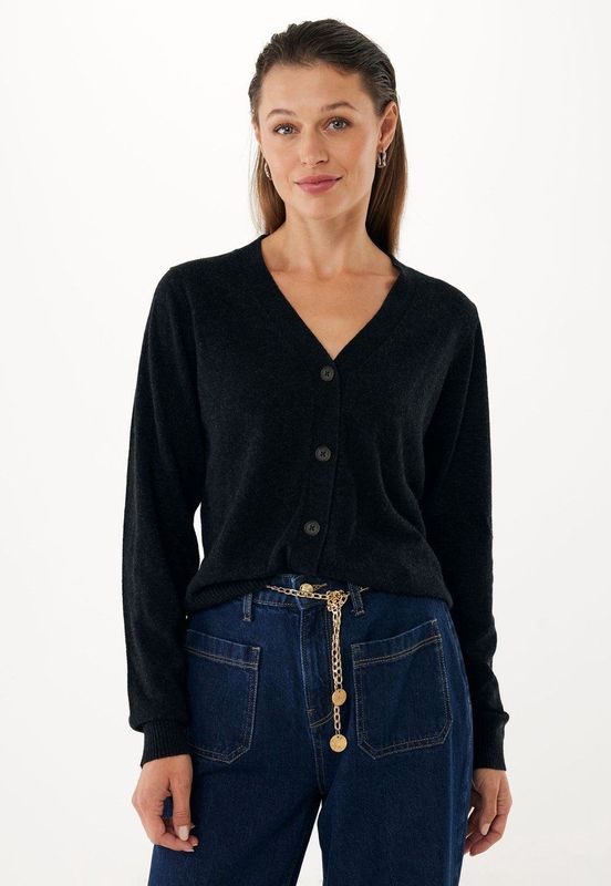 MEXX Gebreid vest 'Aralia'  zwart