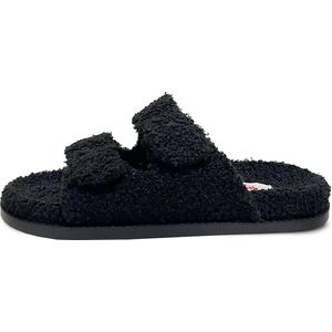 Freedom Moses - Evu - Pantoffels - Black - Gerecycled Fleece