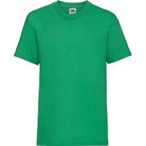 Fruit Of The Loom Kinder Unisex Valueweight T-shirt Korte Mouwen (2 stuks) (Kelly Groen)